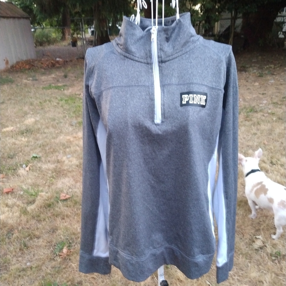 PINK Victoria's Secret Tops - VS PINK Gray Ultimate Top L